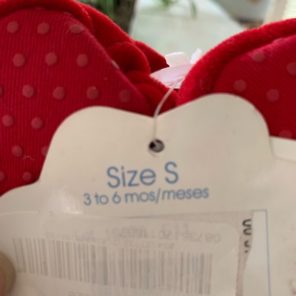 BABY DEER CHRISTMAS SANTA CLAUS BOOTIES WITH RATTLES NEW WITH TAG - Picture 4 of 8